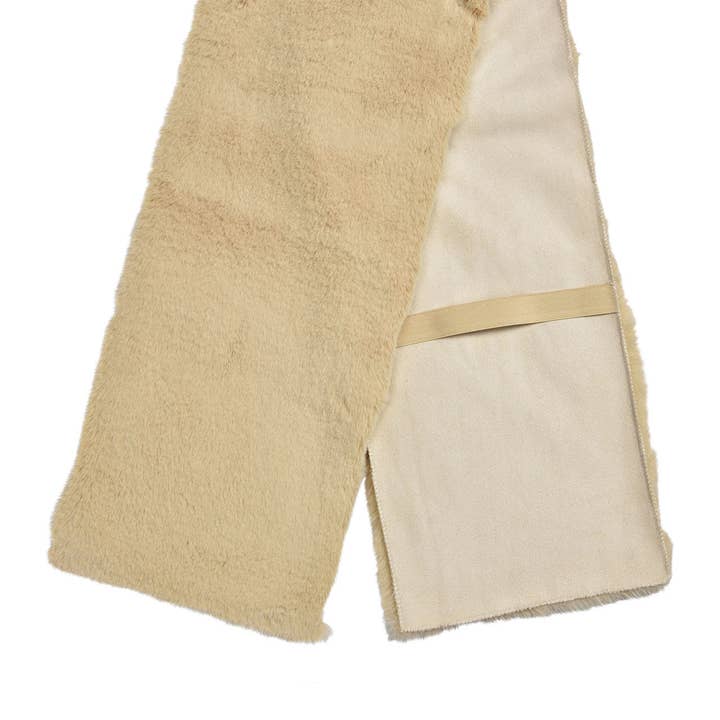 Wurm - Wholesale Outdoor Ornament/Decor - Beer bench seat cushion rabbit fur made of polyester, with elastic band, beige (W/H/D) 220x25x2cm1