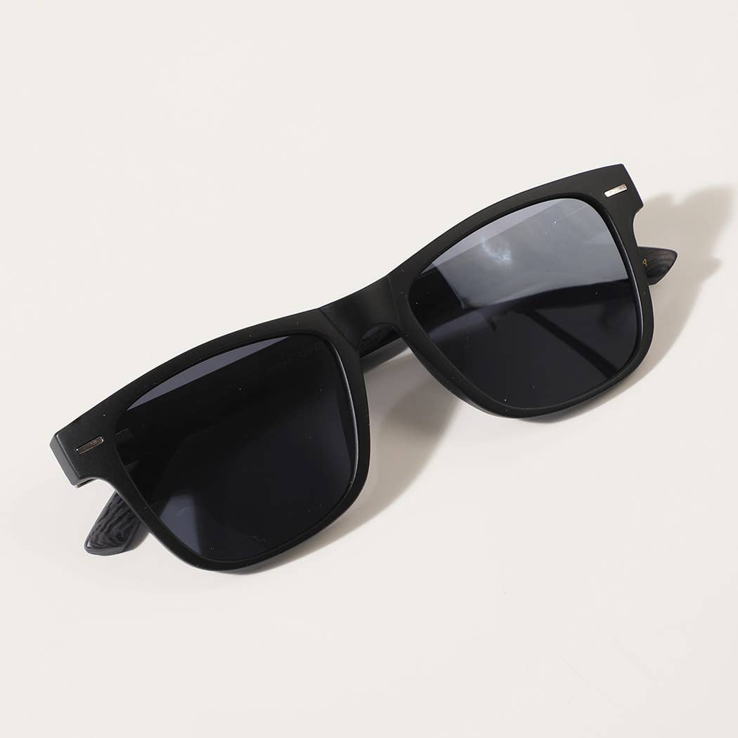  ASSORTED COLOR Square Shape Frame Wood Legs Fashion Sunglasses for wholesale on Faire10