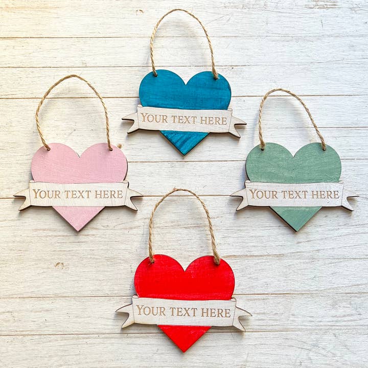 Hjertelokation Tilpasset Personlig Dekoration for engroshandel hos Gorgeous Little Bits Ltd