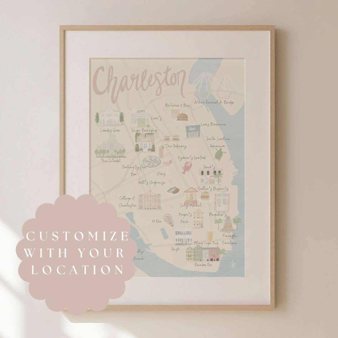 Palm Prints - Wholesale Art Print - Custom Map Print | Create Your Own Map for Your Location1