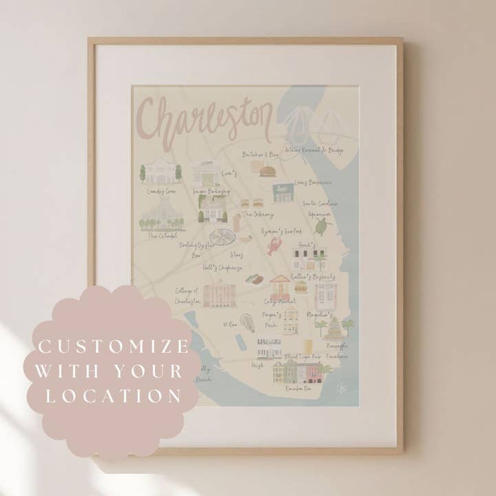 Palm Prints - Wholesale Art Print - Custom Map Print | Create Your Own Map for Your Location1