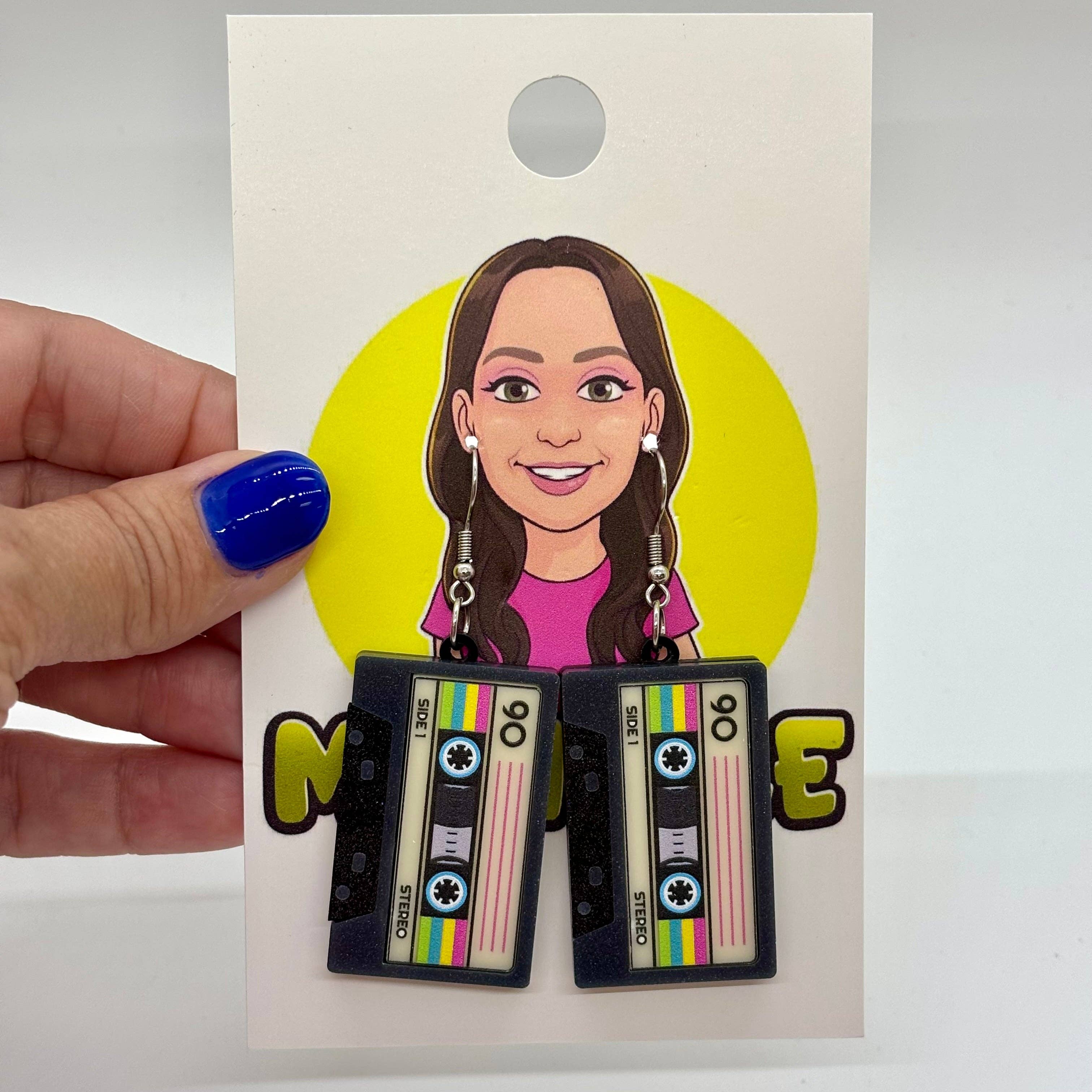 Myrickle - Wholesale Dangle Earrings - Classic Cassette Earrings 90s Nostalgia Retro Gift1