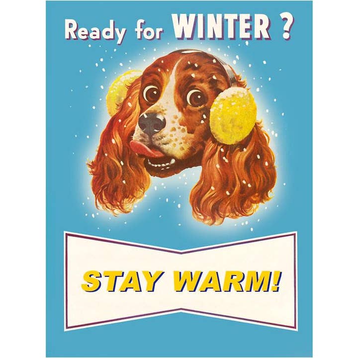 Sticker AM-58 Ready for Winter? Stay Warm Dog for wholesale by Found Image Press