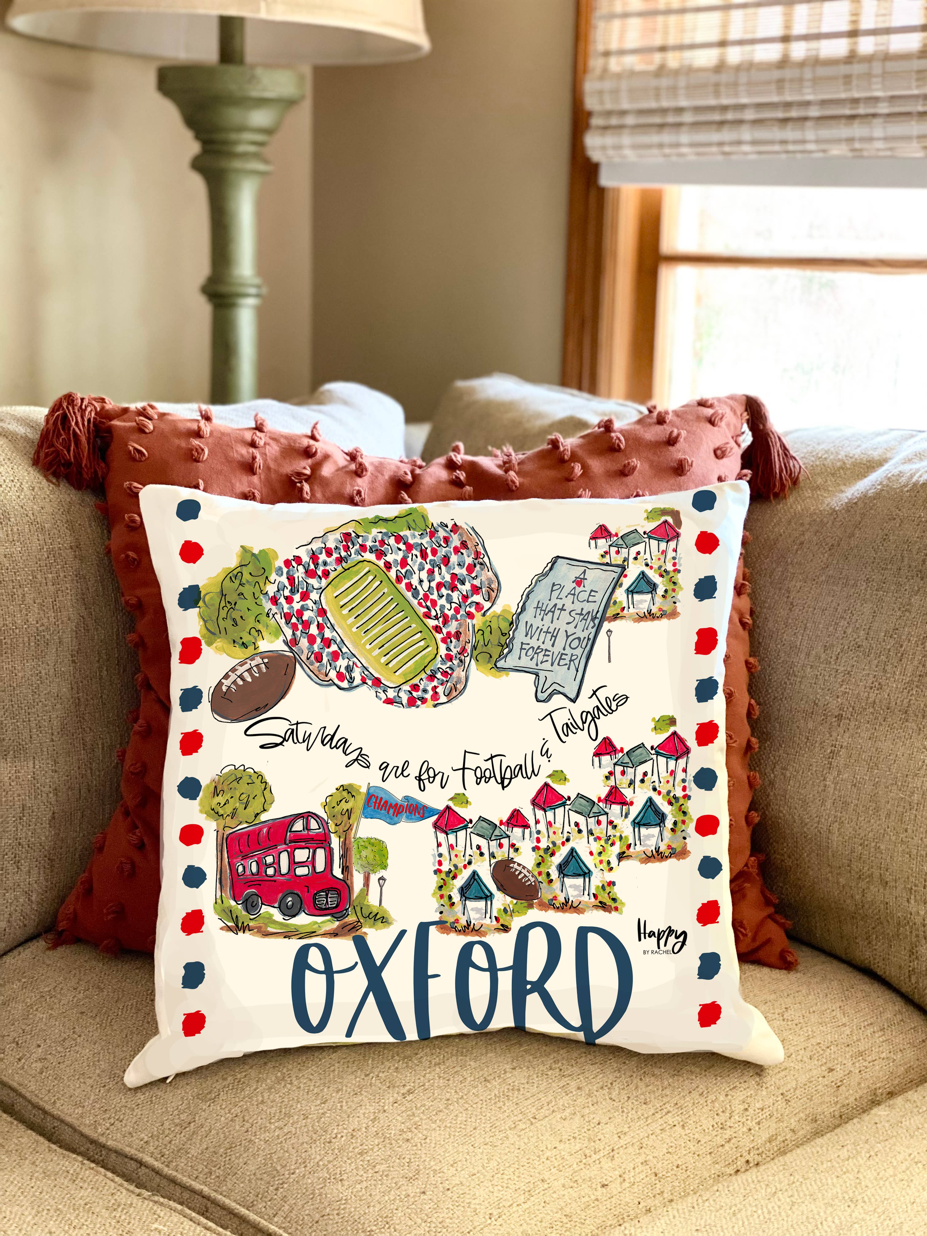 Happy By Rachel, LLC - Wholesale Throw/Decorative Pillow - Oxford, MS Double Sided Pillow