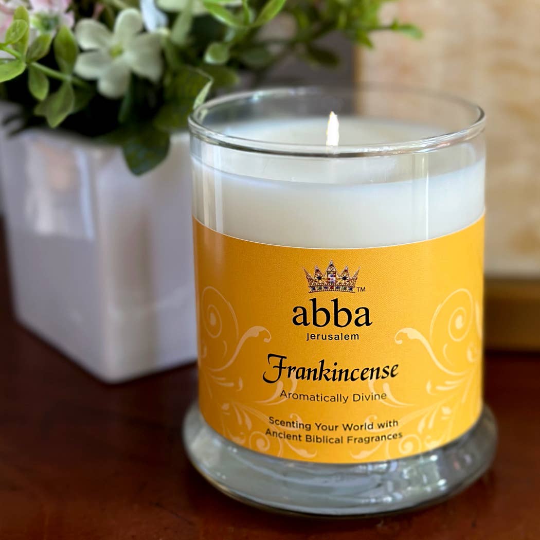 Abba Christian Products - Wholesale Jar/Filled Candle - Frankincense 10oz Glass Candle0