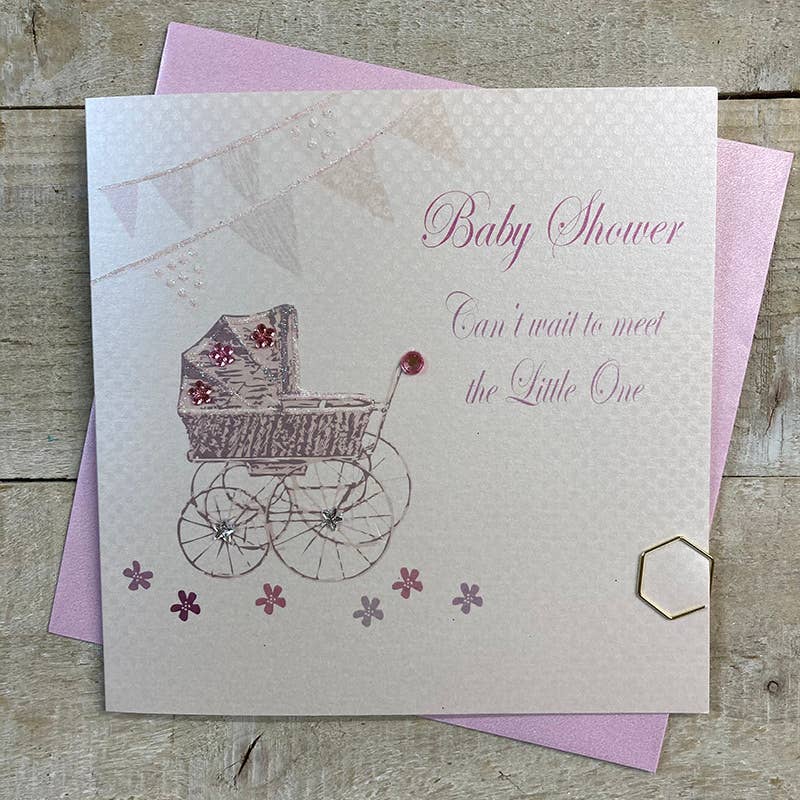 White Cotton Cards - Venta al por mayor Tarjetas de bebé - Cochecito para Baby Shower (Xpd71)0