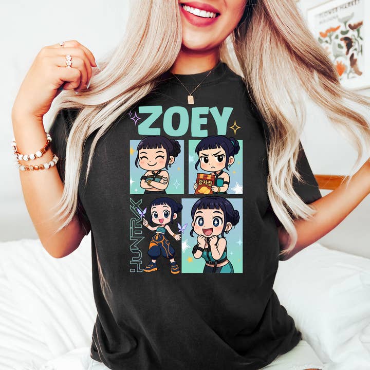 Comfort Colors Zoey Huntrix K-pop Demon Hunters T-shirt för wholesale av Glaime
