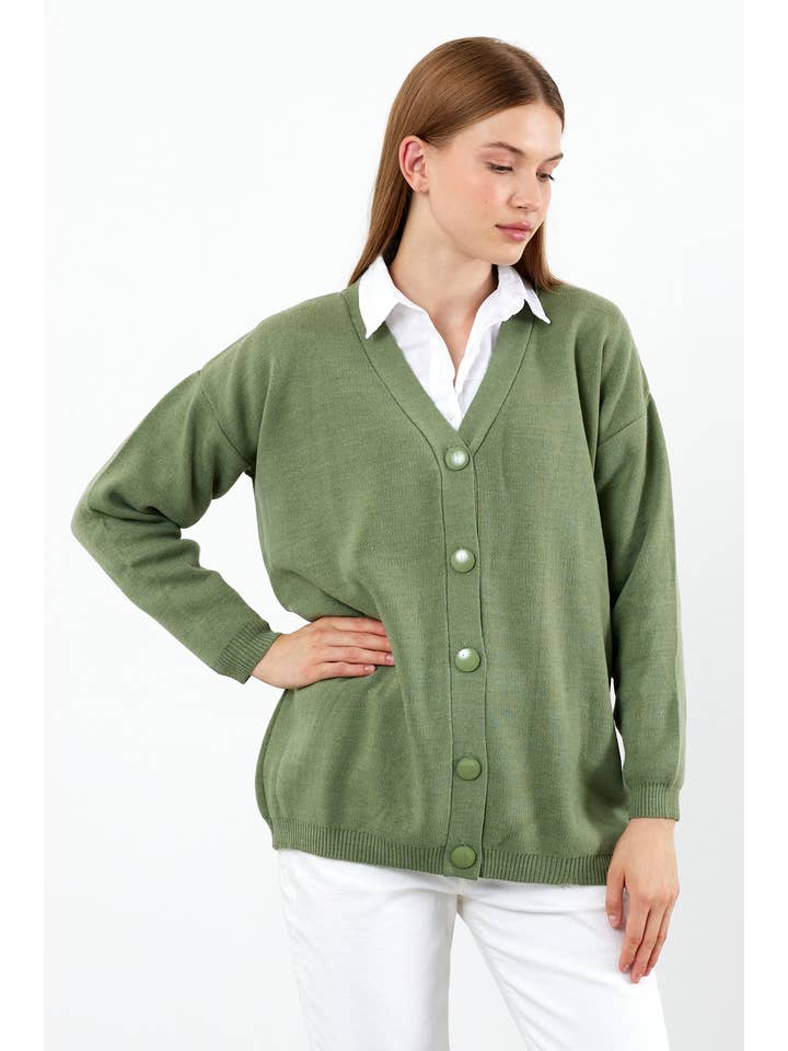 VAV NEW YORK – wholesale Cardigan – Women’s – Women's Solid Color Mid-Length Knit Cardigan Oversized Solid14