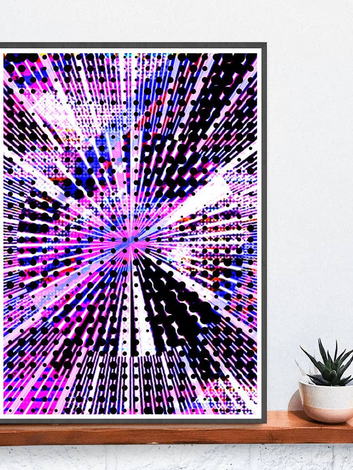 Eclipse Glitch Kunstdruck für den Großhandel von The Underdog Print Shop