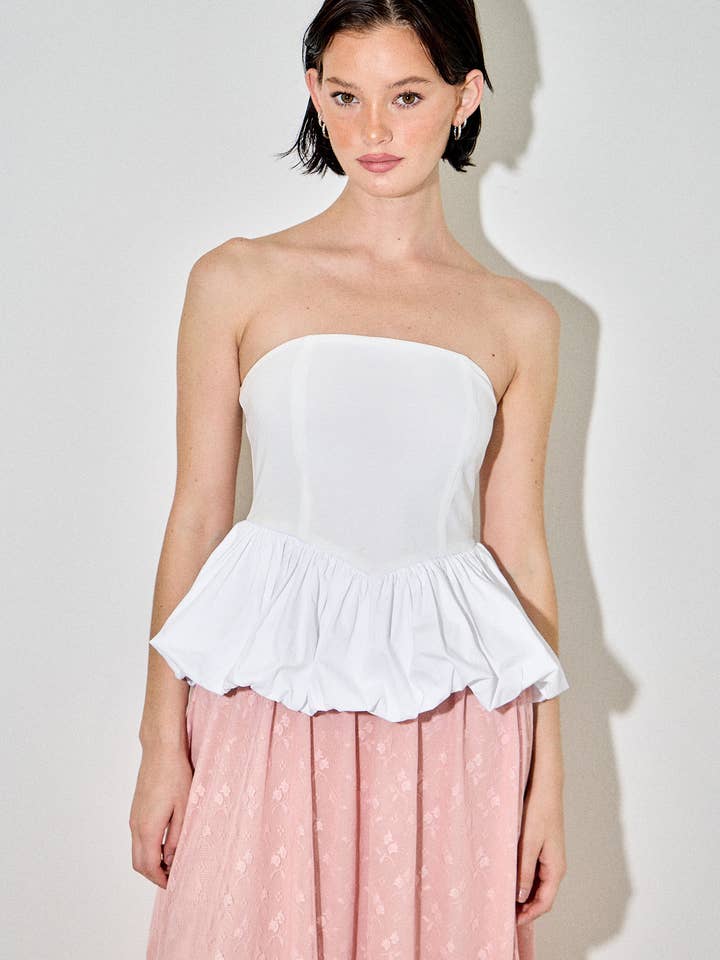 TUBE TOP BLOUSE for wholesale by Baevely by Wellmade USA