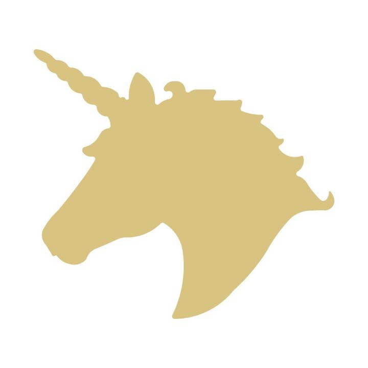 Cabeça unicórnio inacabada de madeira recorte estilo 1 por atacado de Diverse Woodworking