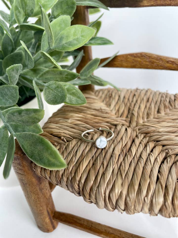 *Marble Stone Adjustable Ring for wholesale by Written In Clay