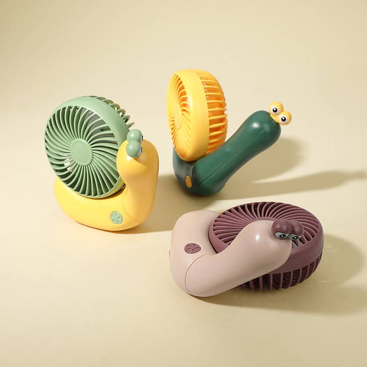 Lumbee Trade - Wholesale Handheld Electric Fan - USB Rechargeable Snail Desktop Handheld Fan - Assorted1