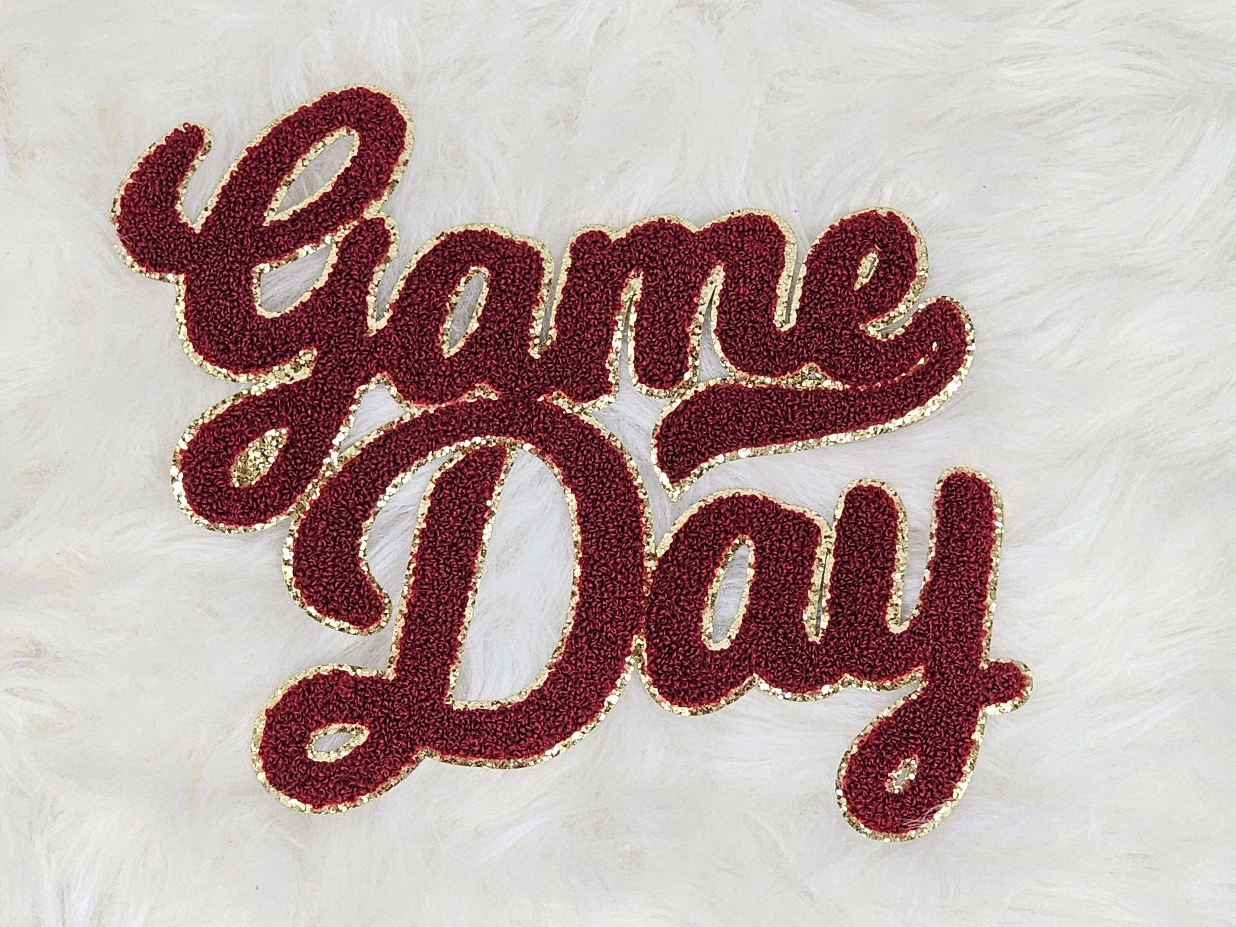 Scratch Decor - Wholesale Patch - Large Game Day Chenille Gold Glitter Iron-on Patch4