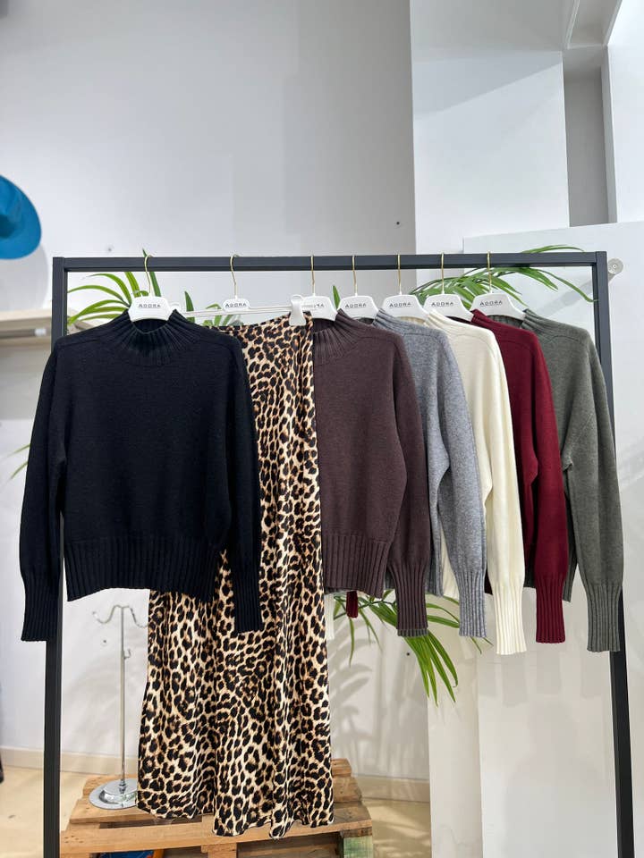 Mock neck sweater for wholesale by ADORA
