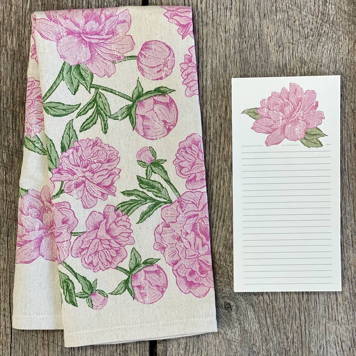 SOUTHERN FRIED DESIGN BARN - Wholesale Tea Towel - Peony Pattern - Kitchen Towel2
