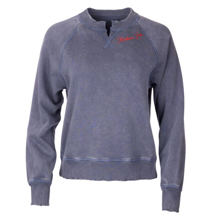 Montana Love V-Notch Crew in Navy for wholesale by The Montana Way