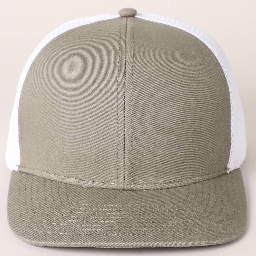 Fashion City - Wholesale Trucker Hat - Unisex - Two Tone Cotton Trucker Hat with Mesh Back38