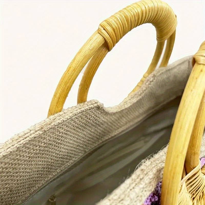 NARWEY INC – wholesale Tote bag – Women's – 1Pc High-End Glitter Straw Woven Tote Bag For Summer10