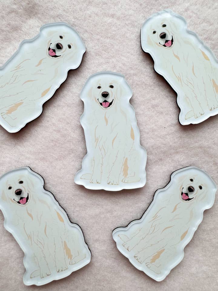 Golden Retriever (english cream) Magnet for wholesale by Our Cheery Corner