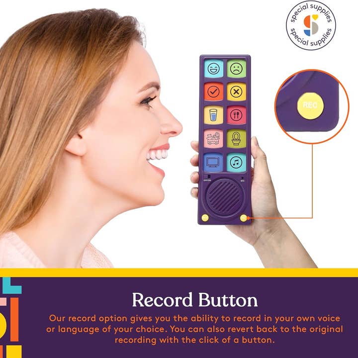 Special Supplies - Wholesale Electronic Toy - Kids & Baby - AAC Communication Device Speech Therapy, Talker Buddy Communication Device For Non Verbal Kids & Adults, Autism Talking Aids For Home, School Kids Communication Device W/Recording Option3