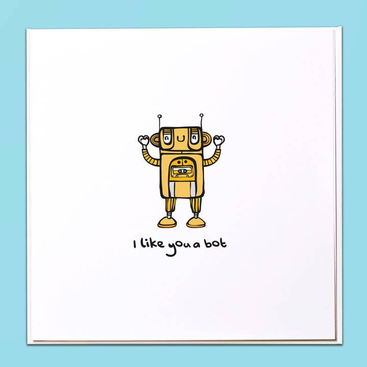 Jeg kan lide dig en bot hilsen kort for engroshandel hos The Crafty Giraffe