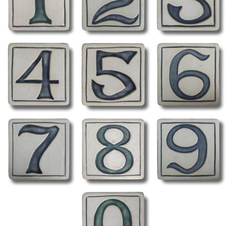 Whistling Frog Tile Inc. - Wholesale Muurtegel - Adresnummer 4 Keramische huisnummers aangepast adres