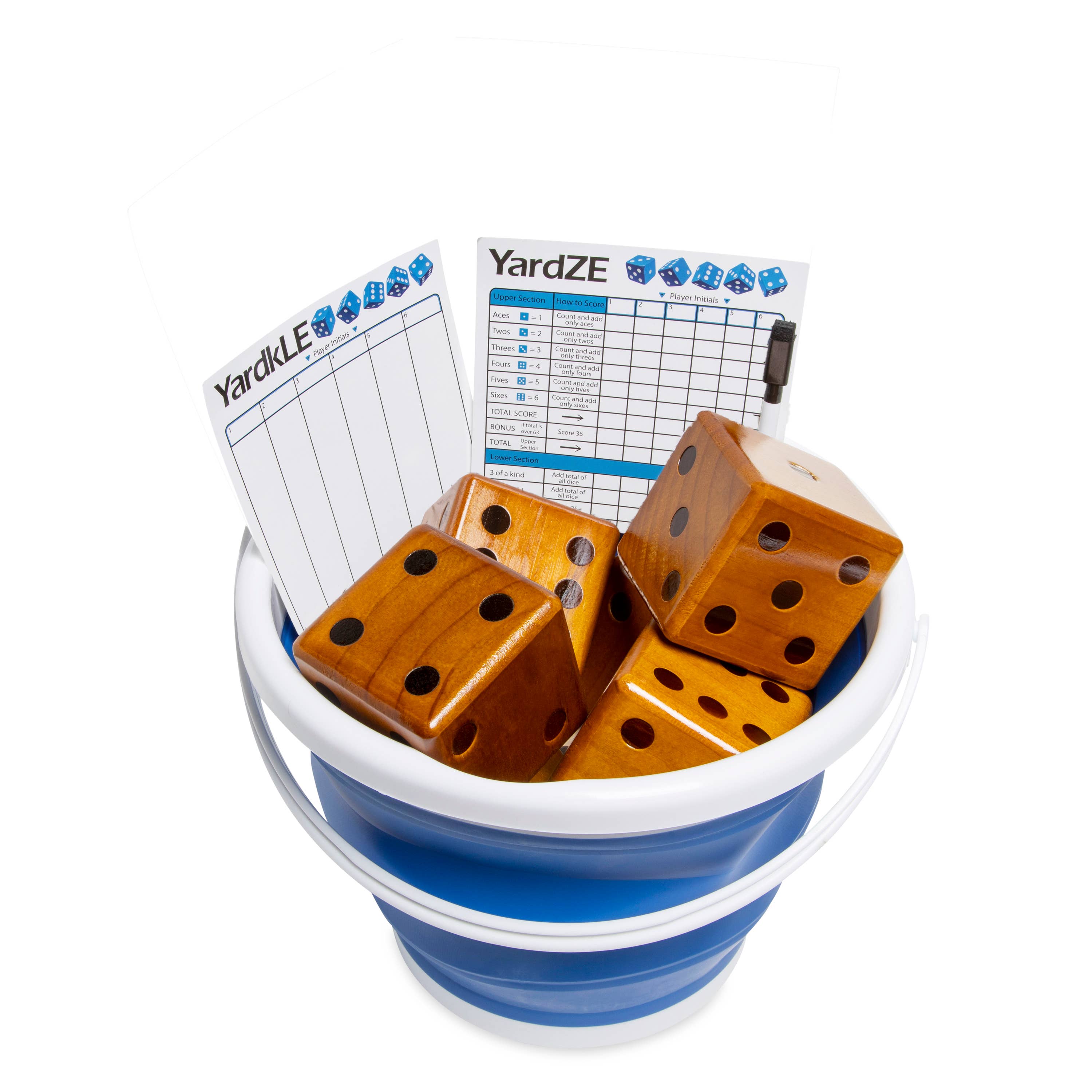 GetMovin' Sports - Wholesale Dice - Giant Stained Yardzee and Yard Farkle Dice Set (All Weather)0