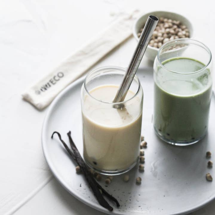 Sostraw & SmartThings - Wholesale Drinking Straw - Bubble Tea Set - 3 straws with pouch and brush - Mix Color7