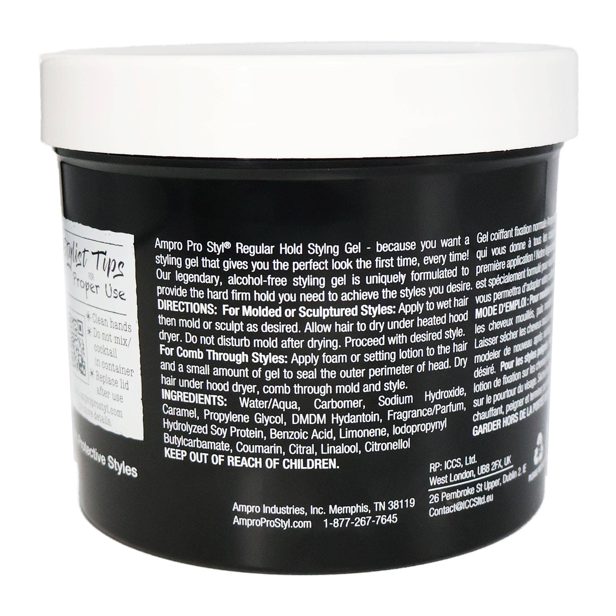 KT Supply - Wholesale Hair Styling Gel/Mousse - Ampro Pro Styl Regular Hold Protein Styling Gel, 32 Oz1