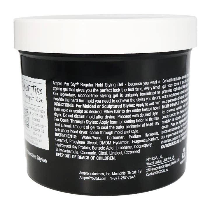 KT Supply - Wholesale Hair Styling Gel/Mousse - Ampro Pro Styl Regular Hold Protein Styling Gel, 32 Oz1