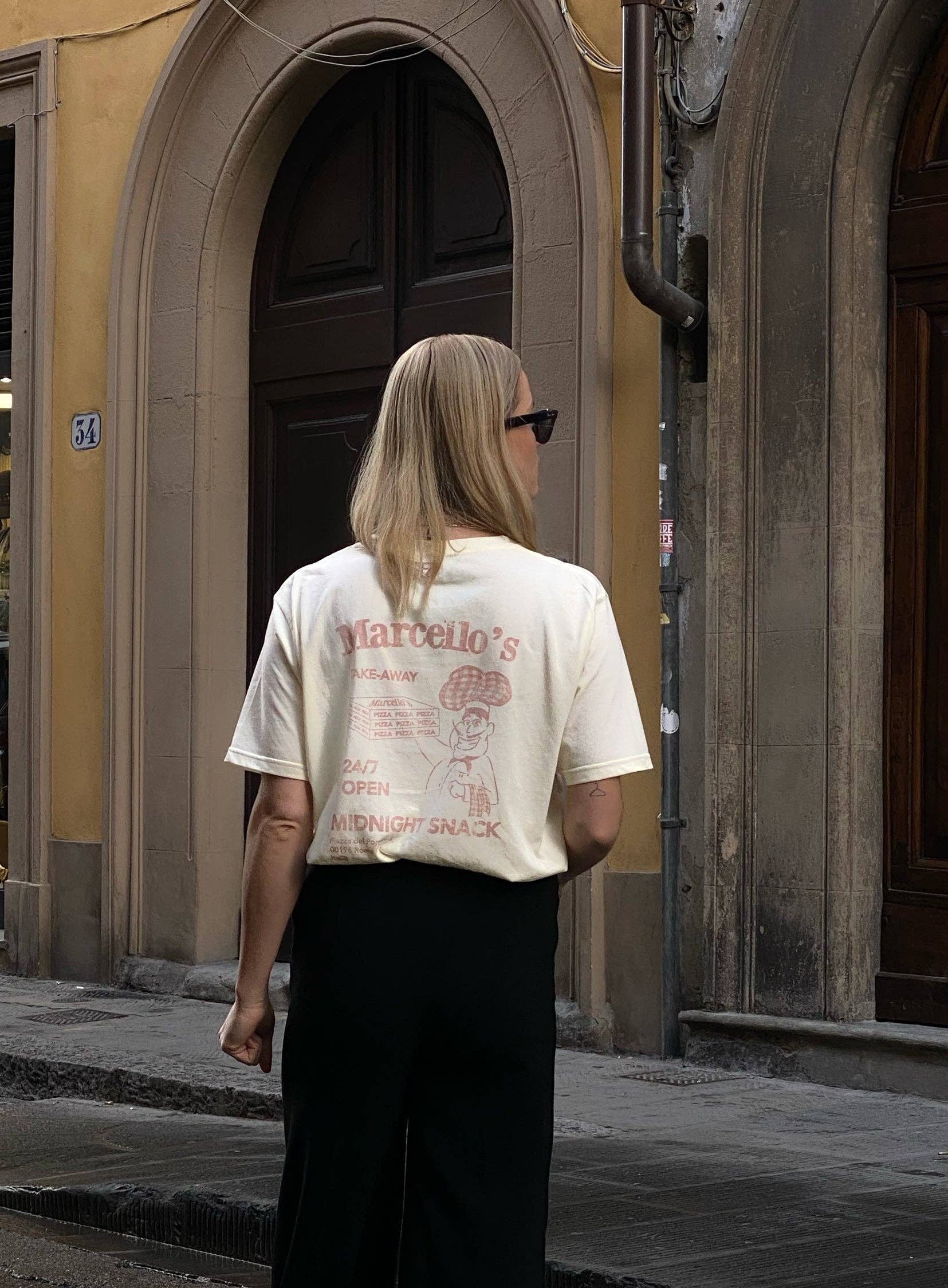 ESTHRZ THE LABEL - Wholesale Screen Printed T-Shirt - Unisex - Marcello's crew tee1