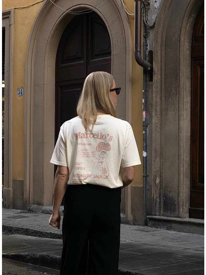 ESTHRZ THE LABEL - Wholesale Screen Printed T-Shirt - Unisex - Marcello's crew tee1