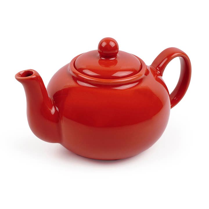 RSVP International - Wholesale Tea Pot - 16Oz Stoneware Teapot - Red