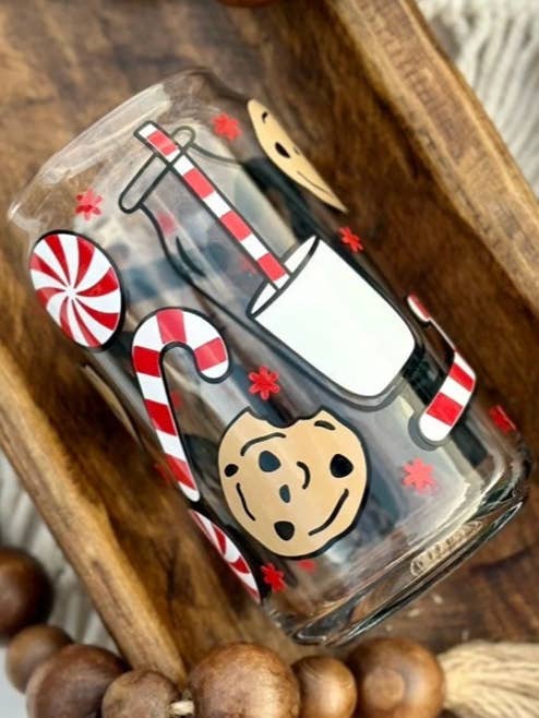 Lattina di birra Milk & Cookies in vetro da 16 once o 20 once per la vendita all'ingrosso da parte di Bonita Bella Creations