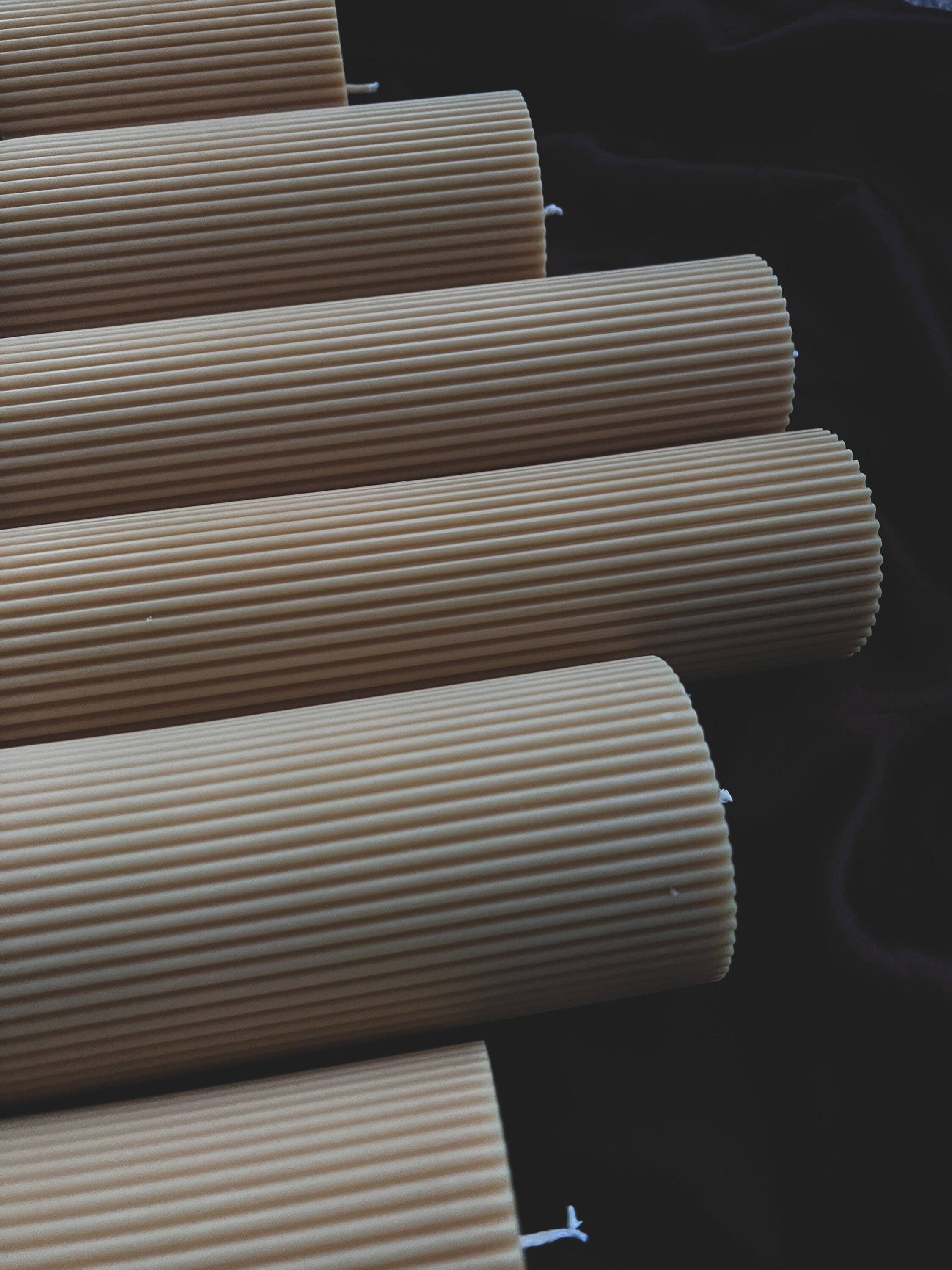 Agaboo Candle - Wholesale Pillar Candle - Oversized Textured Ribbed Pillar Candles11