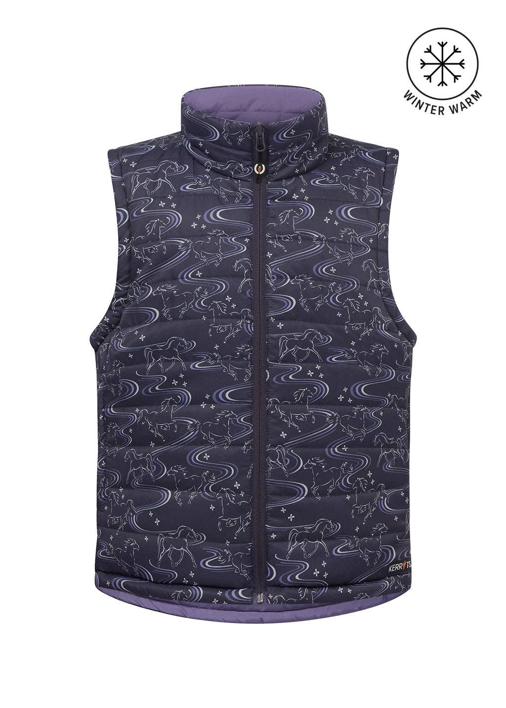 Kerrits - Vendita all'ingrosso Gilè imbottito - Bambini - Gilet da Equitazione Trapuntato Reversibile per Bambini Ride the Wind6