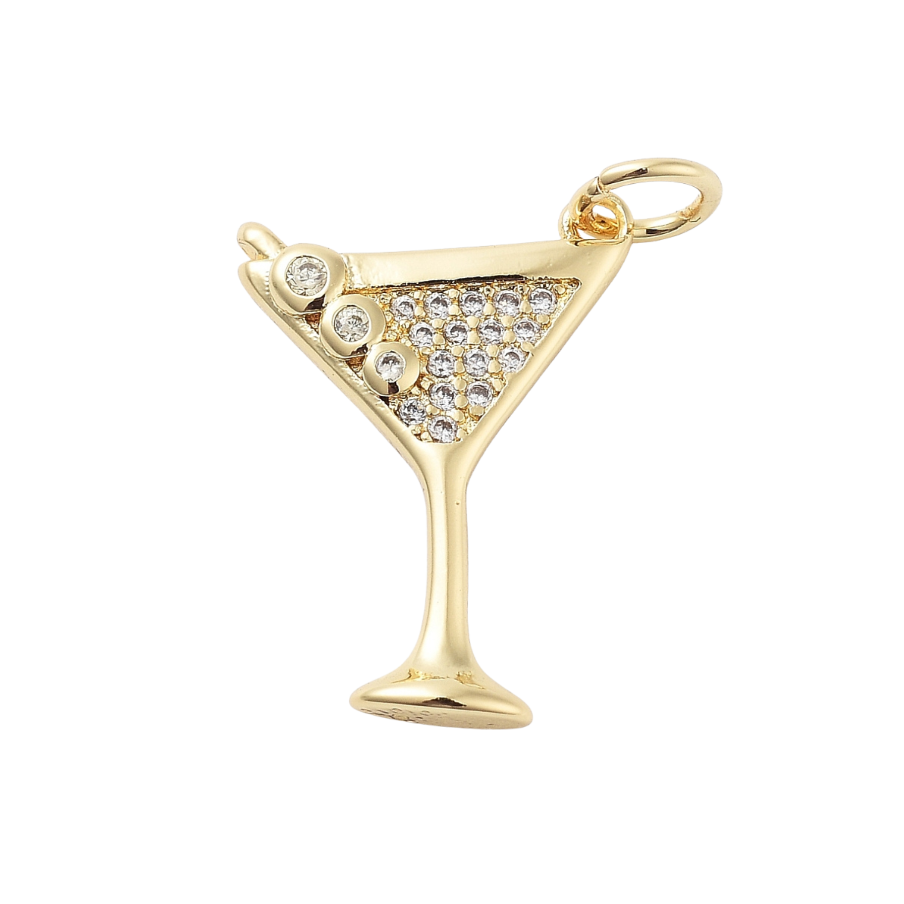 Love, Paige Designs - Wholesale Individual Charm/Pendant - 18k Gold Plated Brass Martini Charm0