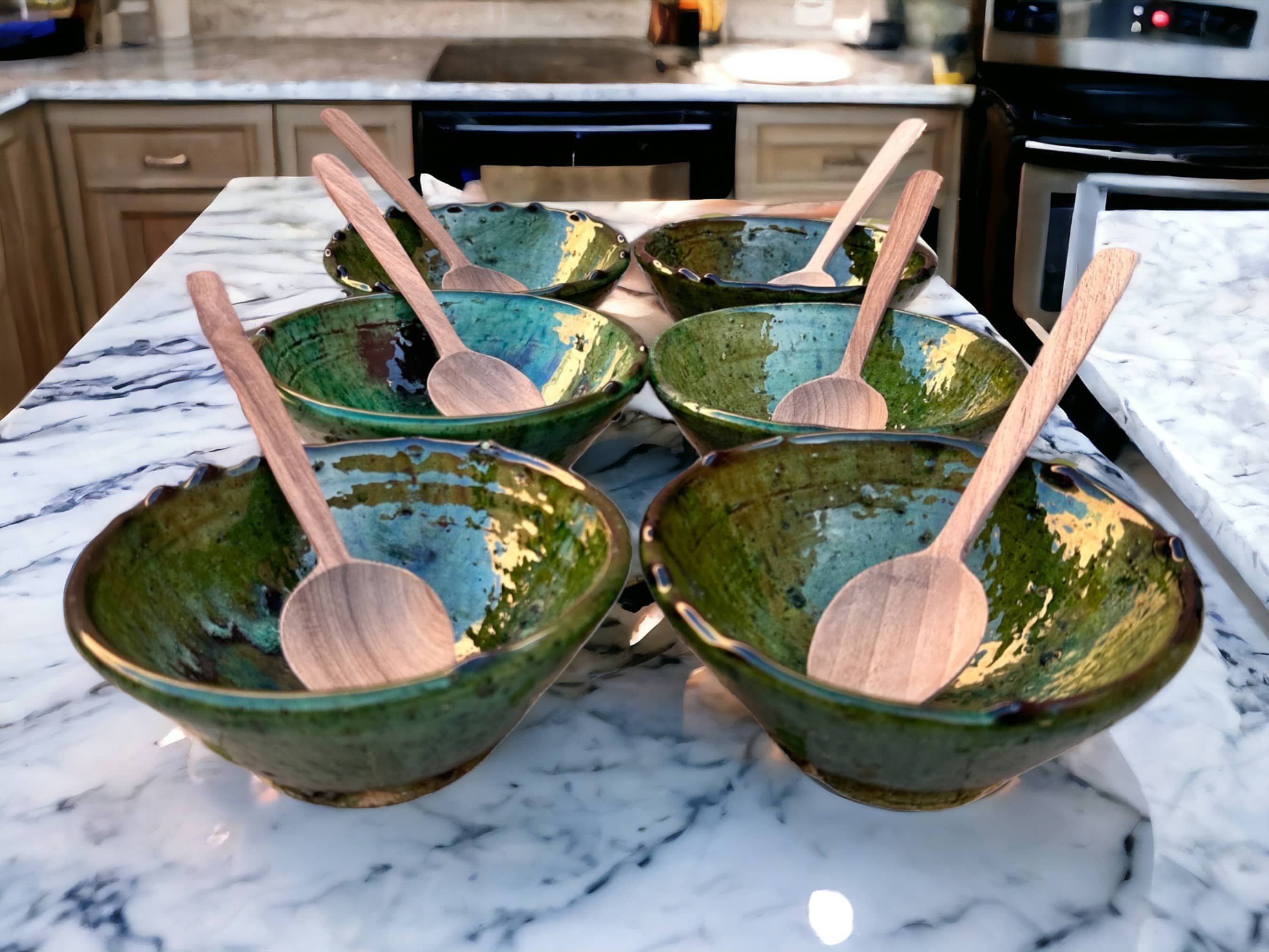 Moroccantastics - Wholesale Bowl - Handmade Bowls, Tamegroute Bowls Green Glazed Pottery4