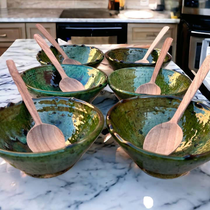 Moroccantastics - Wholesale Bowl - Handmade Bowls, Tamegroute Bowls Green Glazed Pottery4