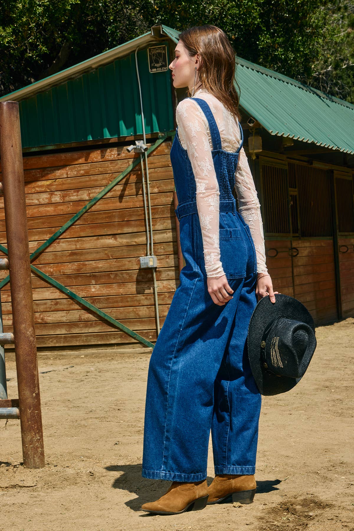 Denim Wide Fit Jumpsuit - RJP1010 for wholesale on Faire2