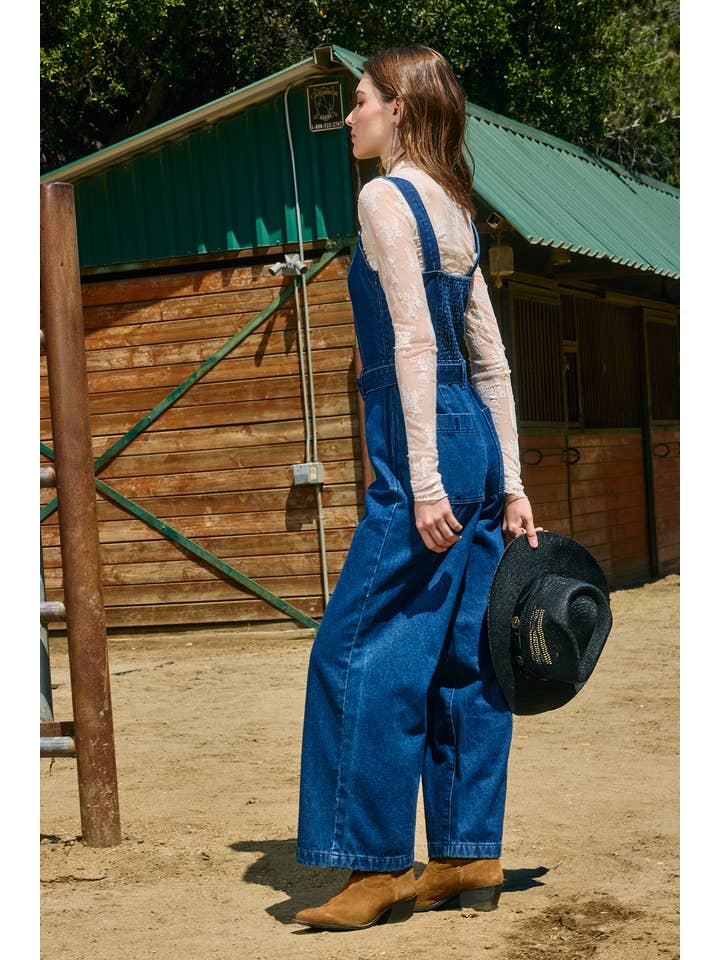 Denim Wide Fit Jumpsuit - RJP1010 for wholesale on Faire2