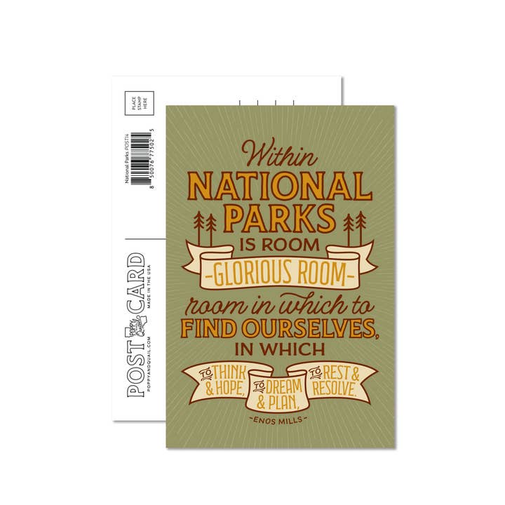 Postal de Parques Nacionais por atacado de Poppy & Quail