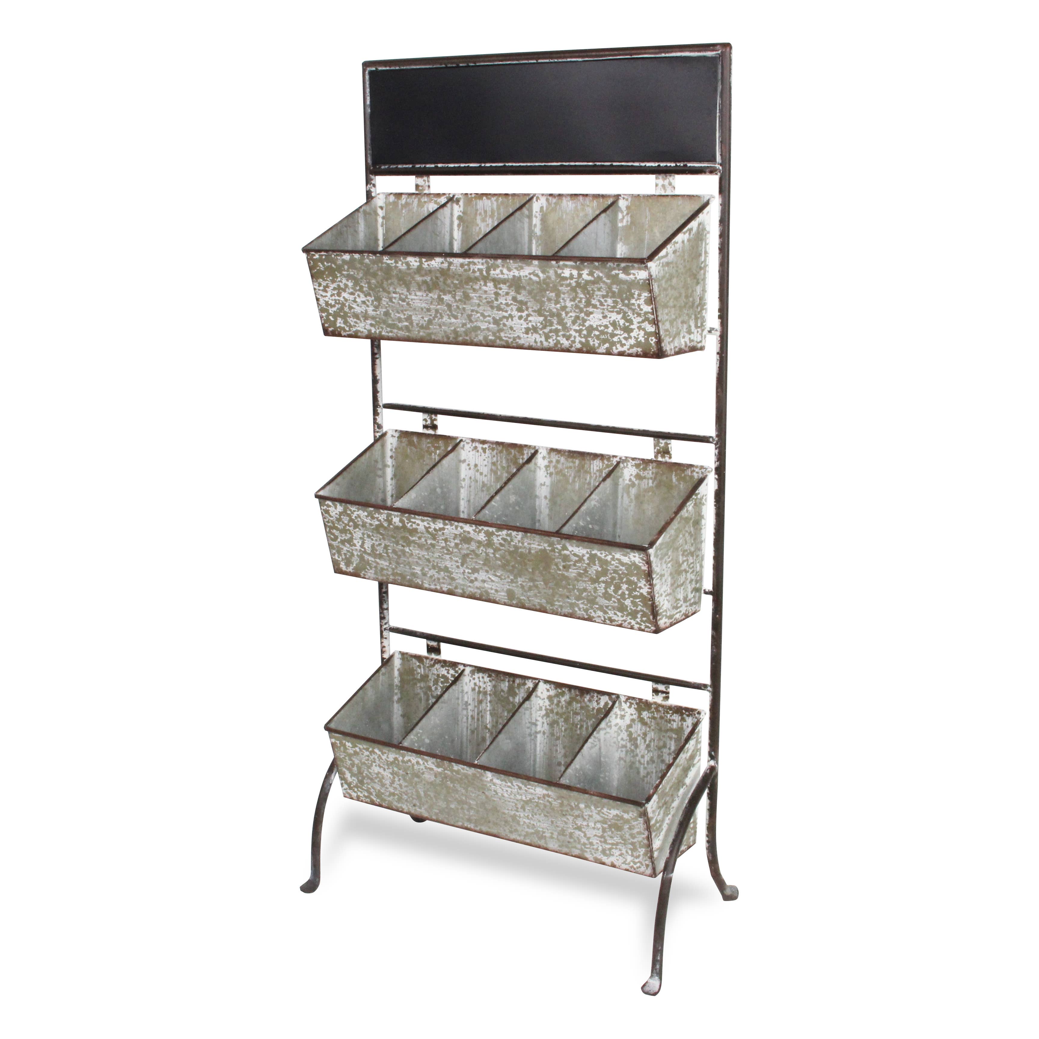 Cheungs Home Decor - Wholesale Retailer Display Stand/Case - Halcy 12 Slot Galvanized Stand & Chalkboard2
