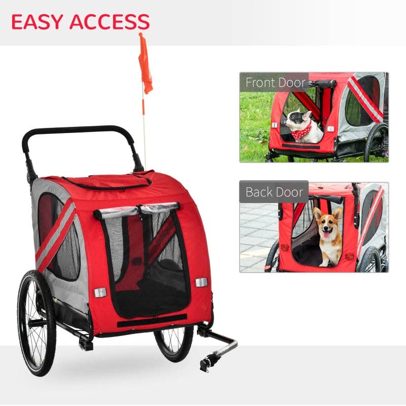Furr-Baby Gifts - Wholesale Pet Carrier - Cat/Dog - 2-In-1 Pet Bike Trailer Stroller17