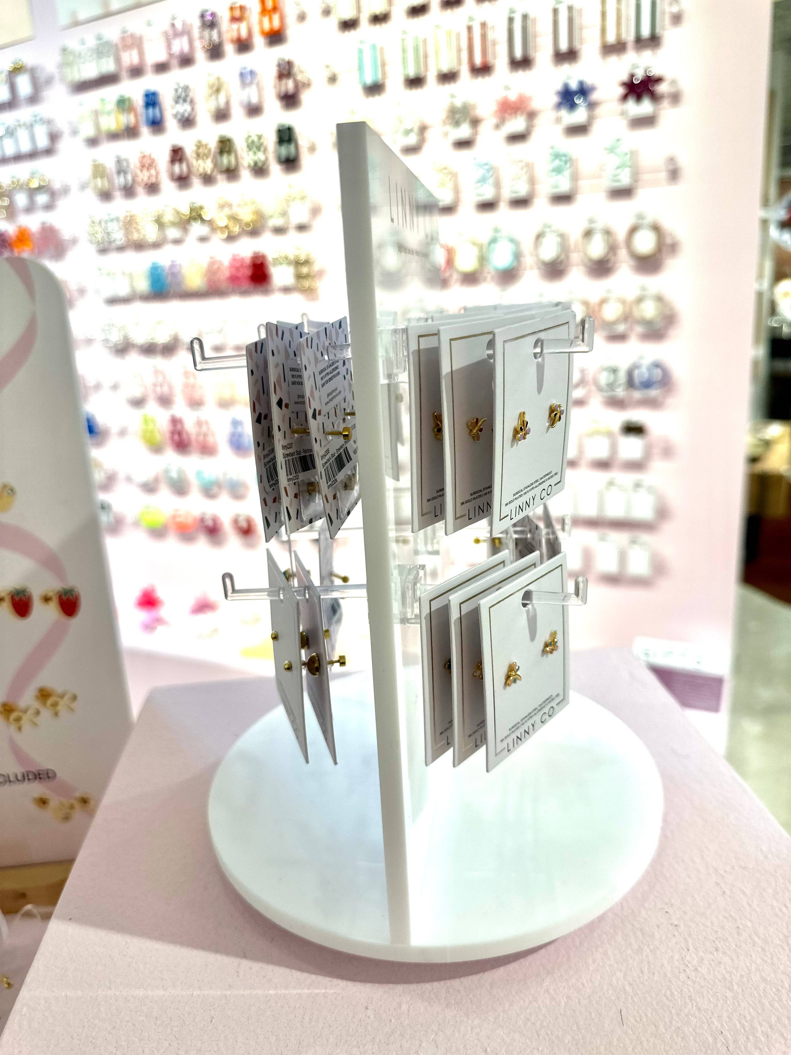 LINNY CO - Wholesale Jewelry Stand & Display - Display - Small Screwback Nap Stud Spinner - $355