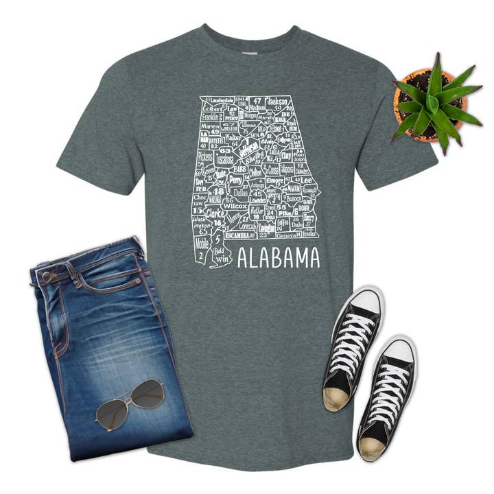 Chemise et t-shirt du comté de l'Alabama State License Plate pour la vente par 316 Legacy LLC