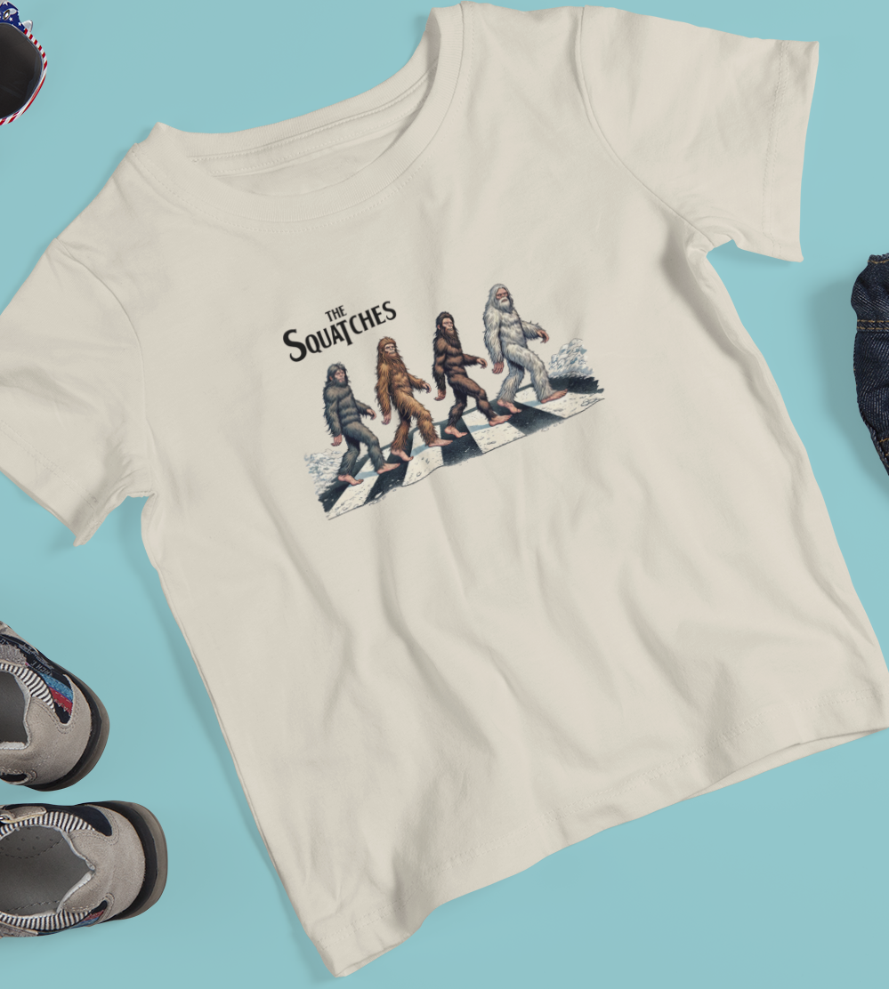 Squatchin’ Country - Wholesale T-Shirt (Graphic) - Men's - The Squatches tshirt (mint green or tan)7