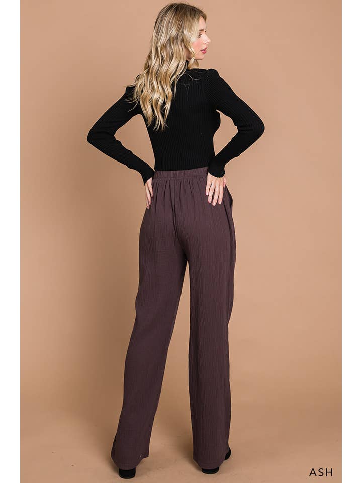 Cotton Bleu - Wholesale Pants - Women's - 80966W - Women's Cotton Gauze Wide Leg Pants9