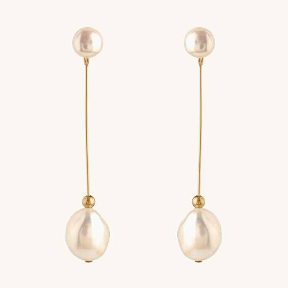 Amelia Pearl Drop Stud Earrings for wholesale by MISSA & KISSA